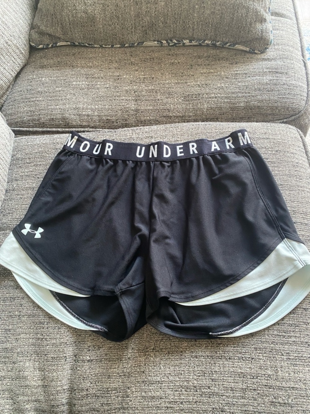Under Armour Black and Blue Women’s UA Play Up Shorts